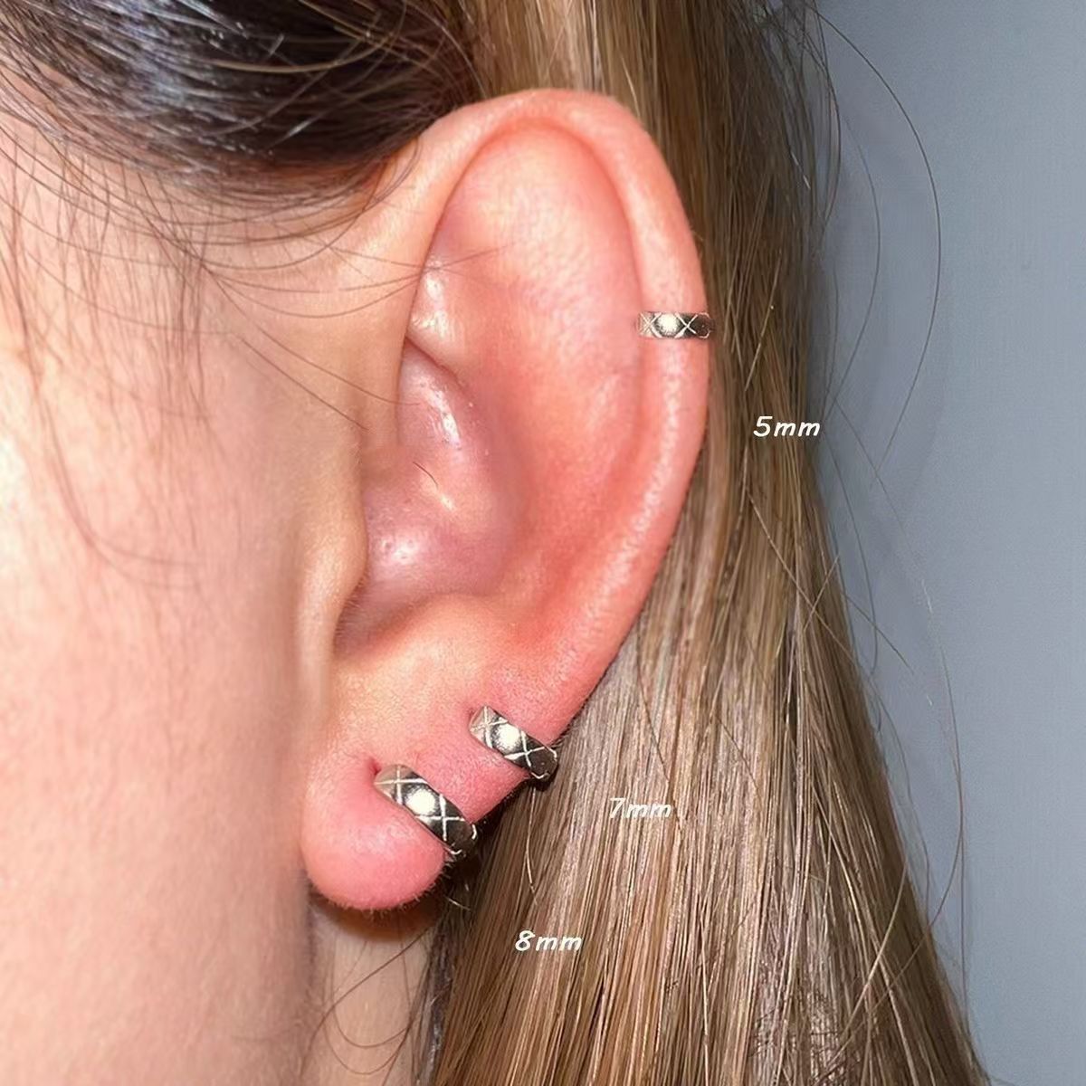 Geometric Silver Earrings For Women Featuring Copper Alloy With Copper Ear Pins