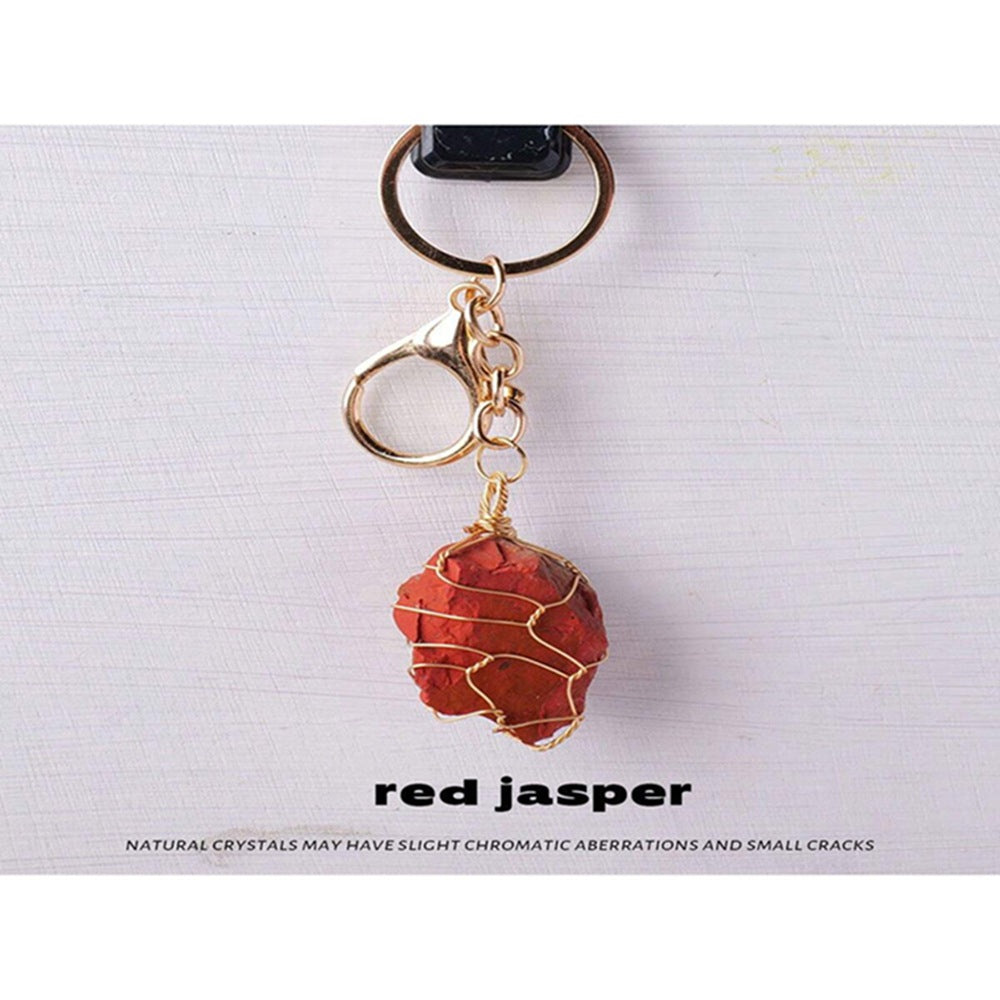 Teachers' Day Gold Metal Key Chain Featuring February Birthstone Amethyst Stone Inlay