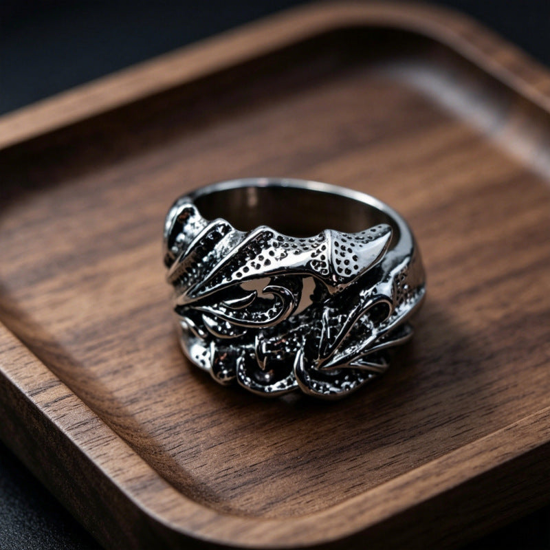 Hip-Hop Totem Ring For Unisex Featuring Electroplated Zinc Alloy Material
