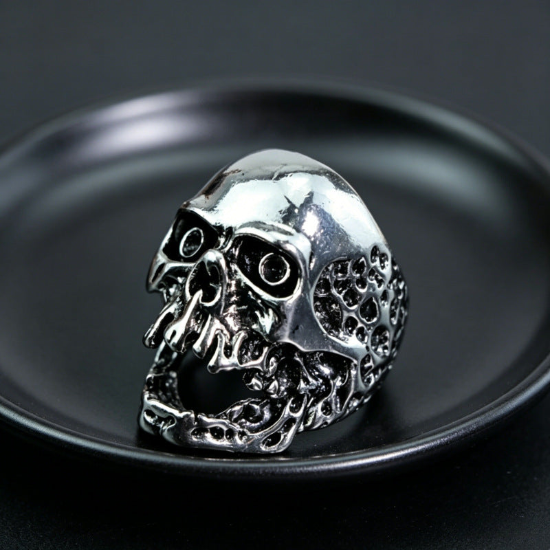 Hip-Hop Totem Ring For Unisex Featuring Electroplated Zinc Alloy Material