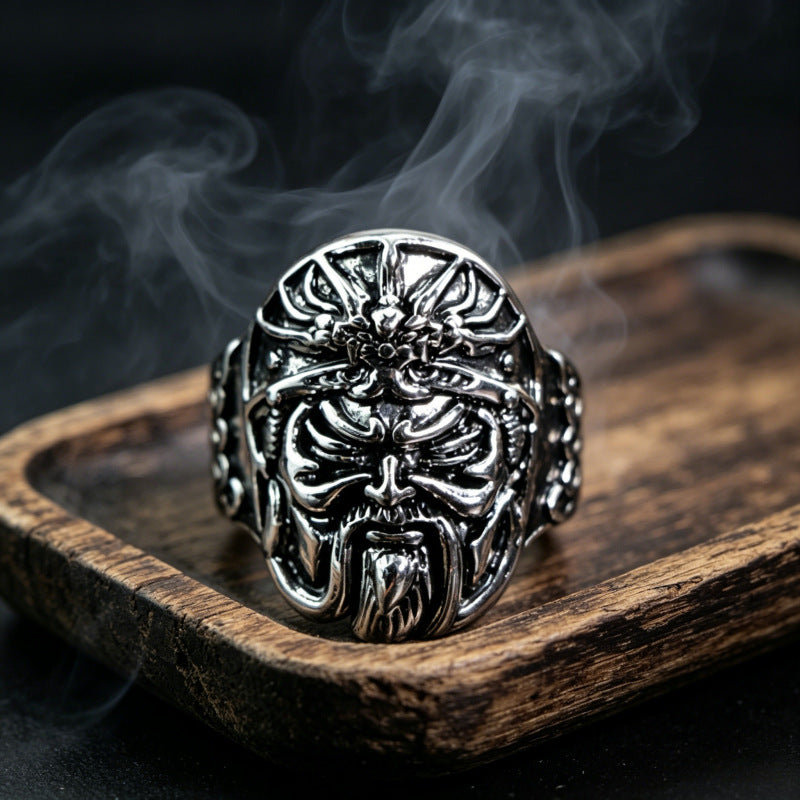 Hip-Hop Totem Ring For Unisex Featuring Electroplated Zinc Alloy Material