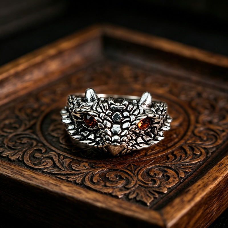 Hip-Hop Totem Ring For Unisex Featuring Electroplated Zinc Alloy Material