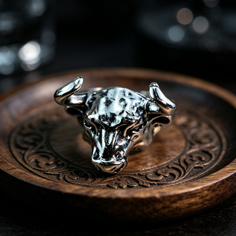 Hip-Hop Totem Ring For Unisex Featuring Electroplated Zinc Alloy Material