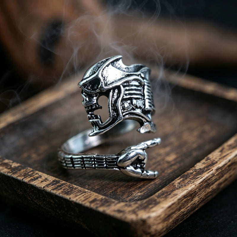Hip-Hop Totem Ring For Unisex Featuring Electroplated Zinc Alloy Material