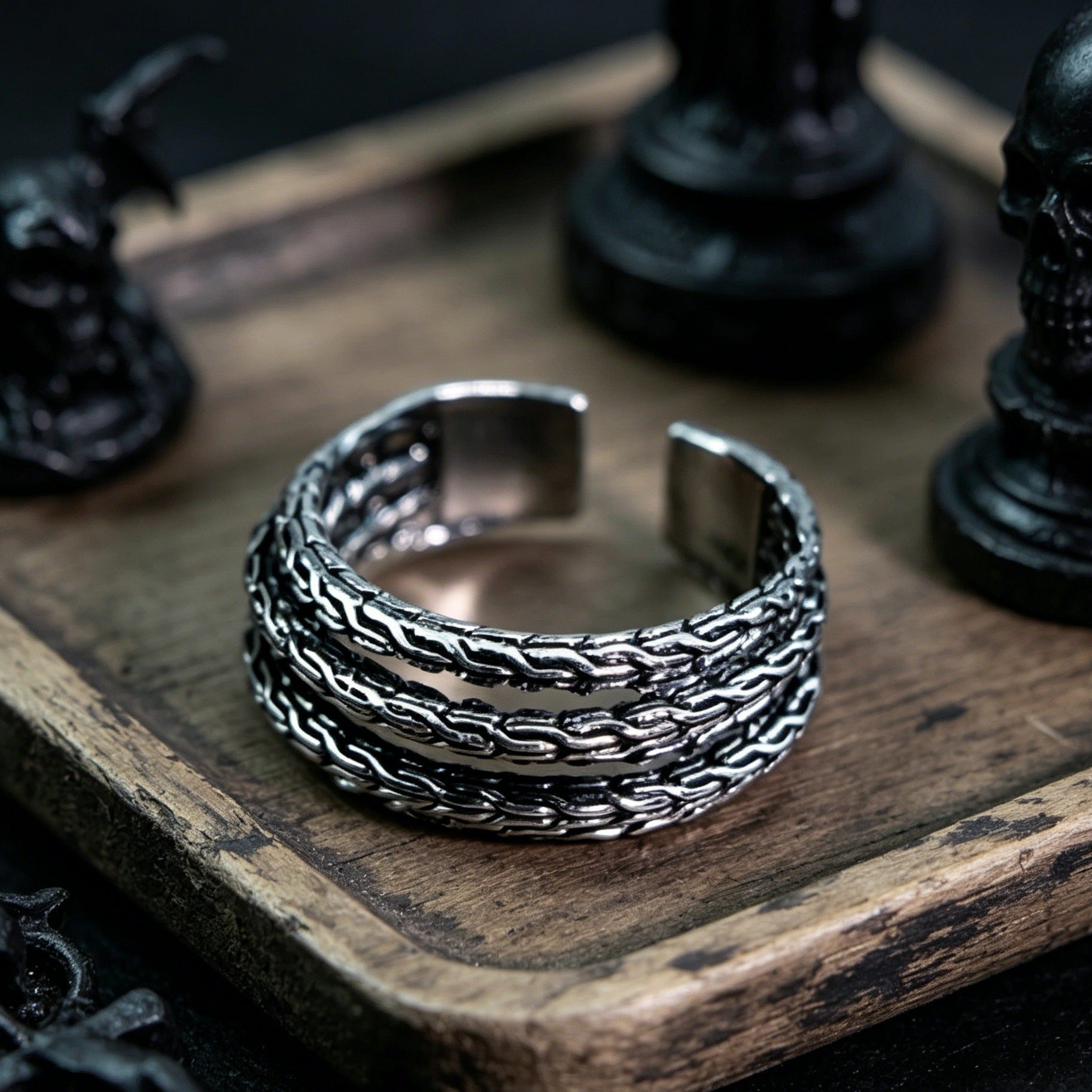 Hip-Hop Totem Ring For Unisex Featuring Electroplated Zinc Alloy Material