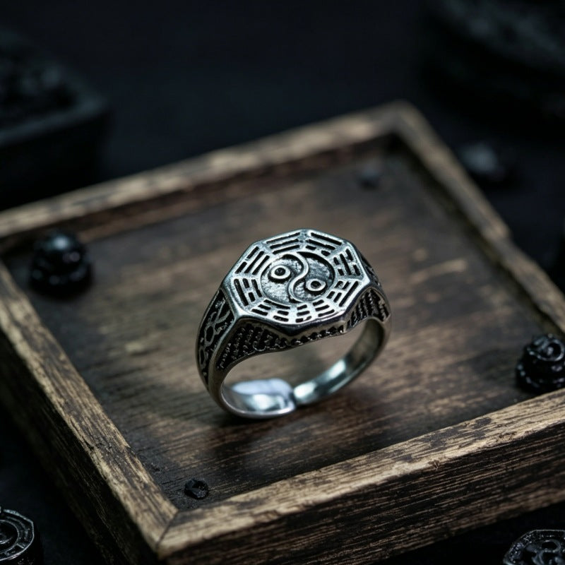 Hip-Hop Totem Ring For Unisex Featuring Electroplated Zinc Alloy Material