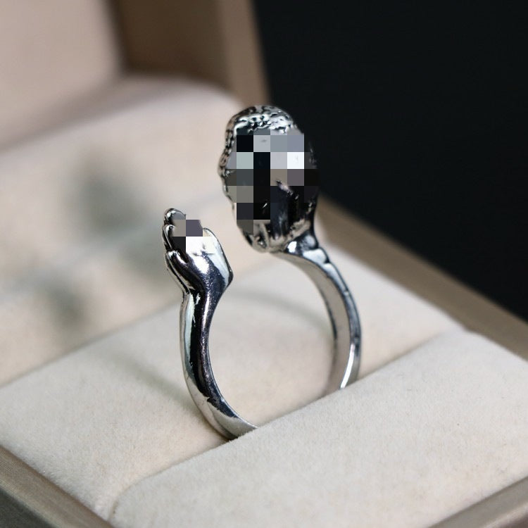 Hip-Hop Totem Ring For Unisex Featuring Electroplated Zinc Alloy Material