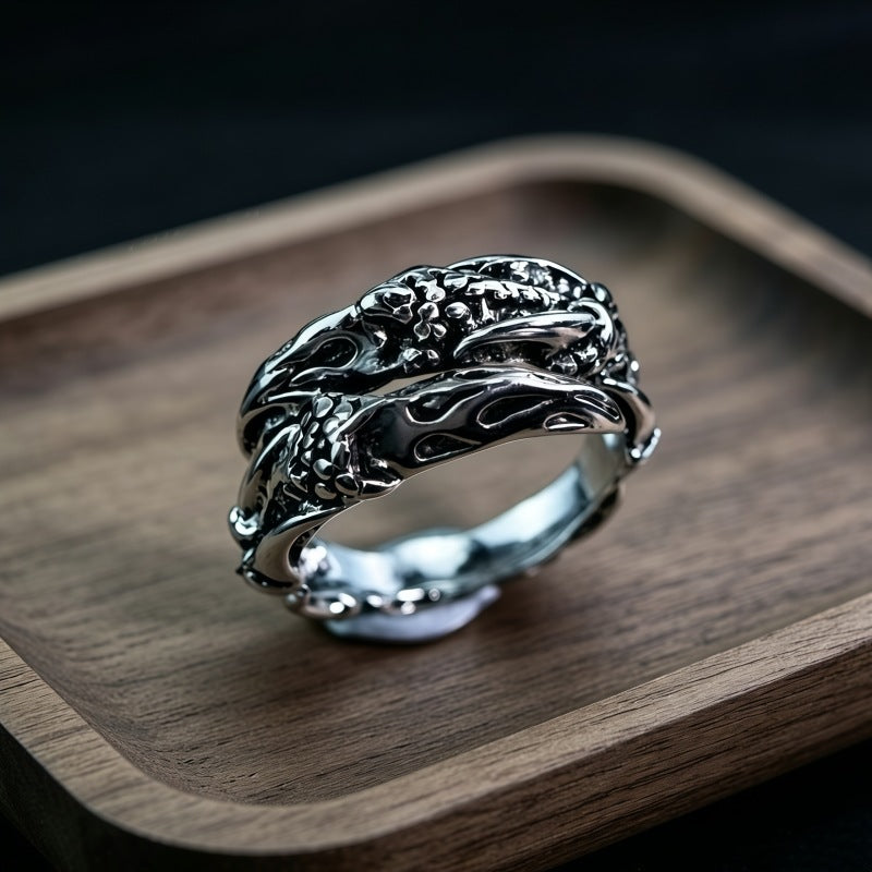 Hip-Hop Totem Ring For Unisex Featuring Electroplated Zinc Alloy Material