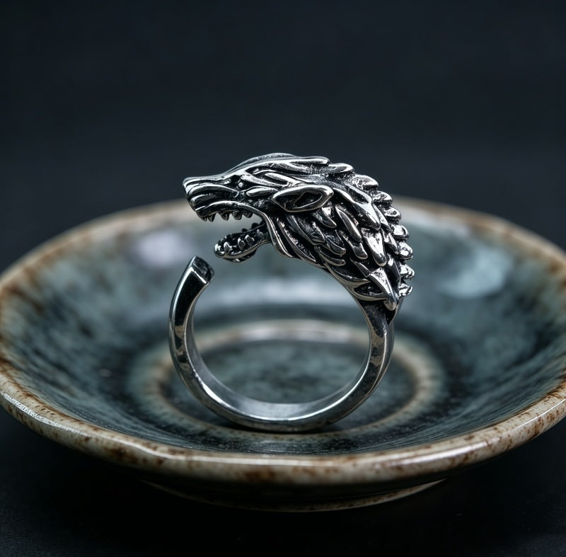 Hip-Hop Totem Ring For Unisex Featuring Electroplated Zinc Alloy Material