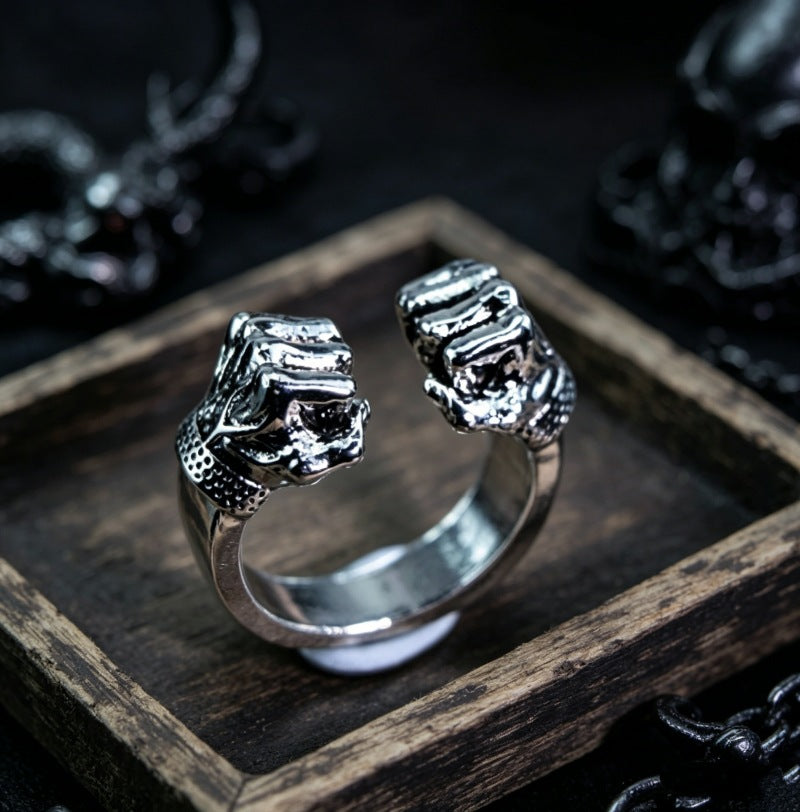 Hip-Hop Totem Ring For Unisex Featuring Electroplated Zinc Alloy Material