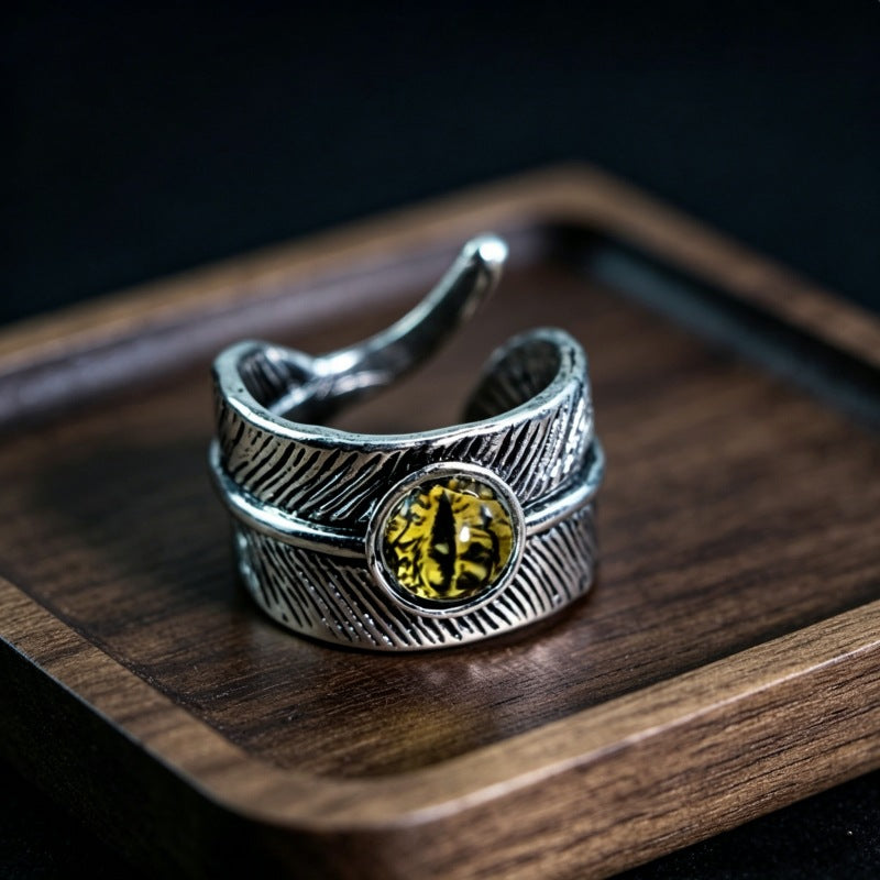 Hip-Hop Totem Ring For Unisex Featuring Electroplated Zinc Alloy Material