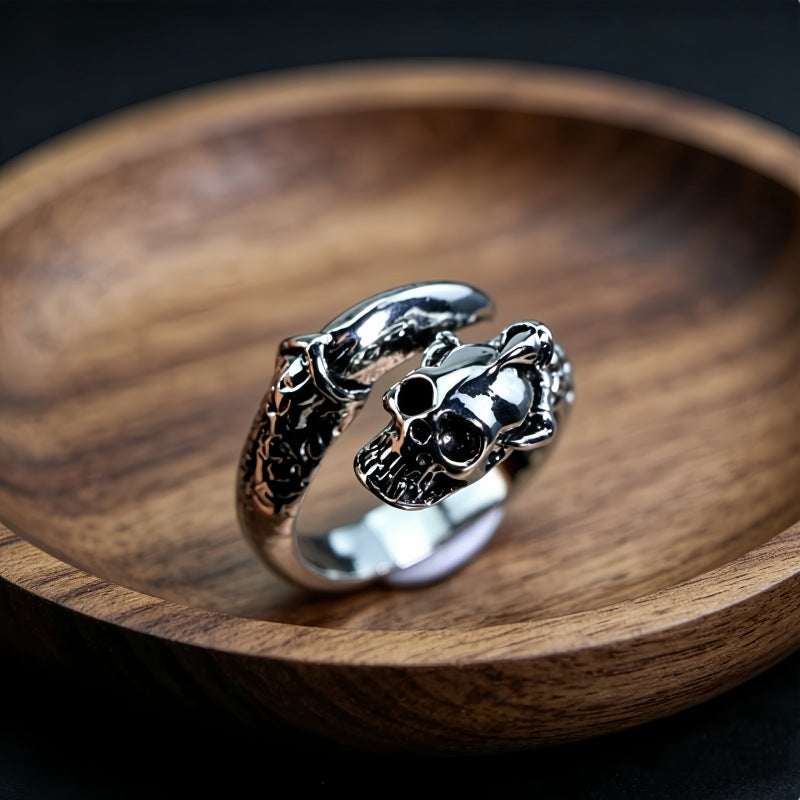 Hip-Hop Totem Ring For Unisex Featuring Electroplated Zinc Alloy Material