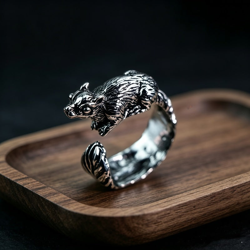 Hip-Hop Totem Ring For Unisex Featuring Electroplated Zinc Alloy Material