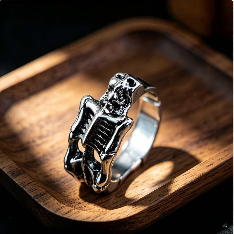 Hip-Hop Totem Ring For Unisex Featuring Electroplated Zinc Alloy Material