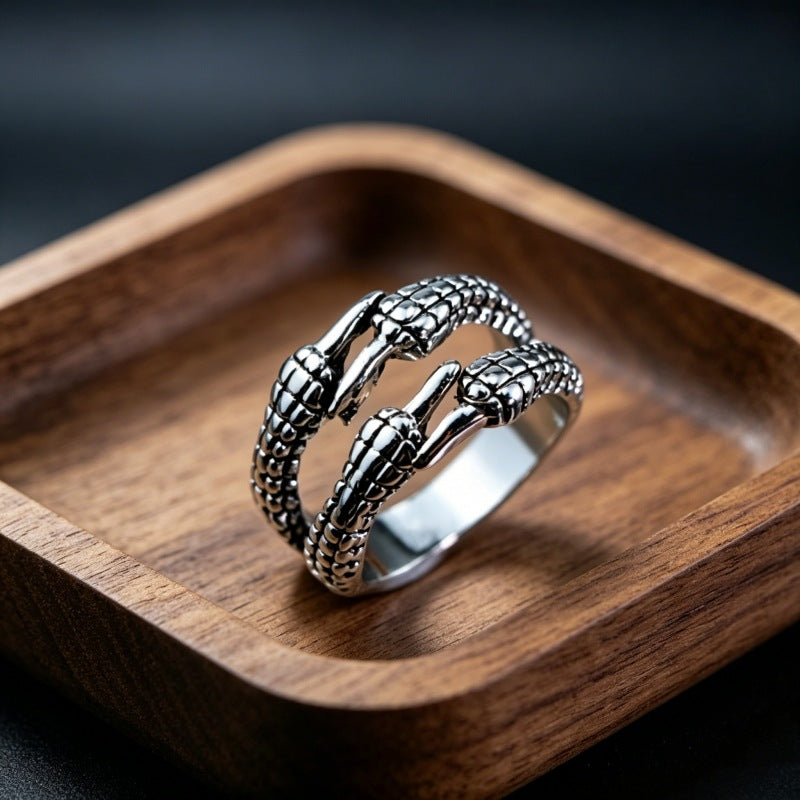 Hip-Hop Totem Ring For Unisex Featuring Electroplated Zinc Alloy Material
