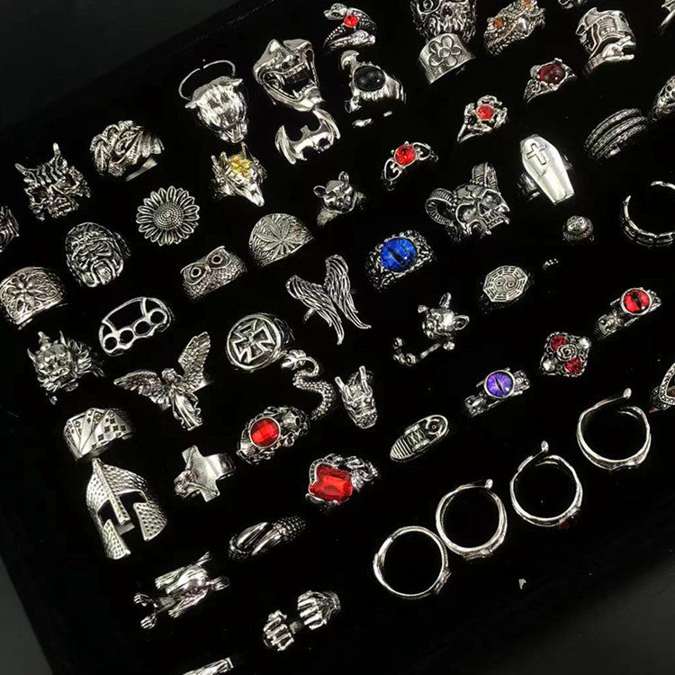 Hip-Hop Totem Ring For Unisex Featuring Electroplated Zinc Alloy Material
