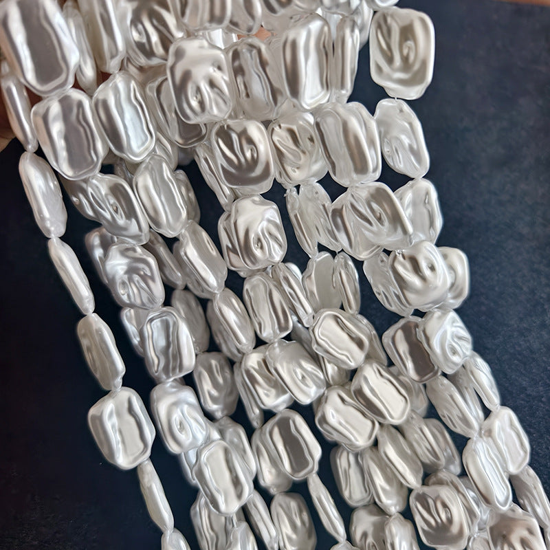 Irregular Imitation Pearl Beads With Stoving Varnish, Baroque Style Loose Beads For Jewelry Making