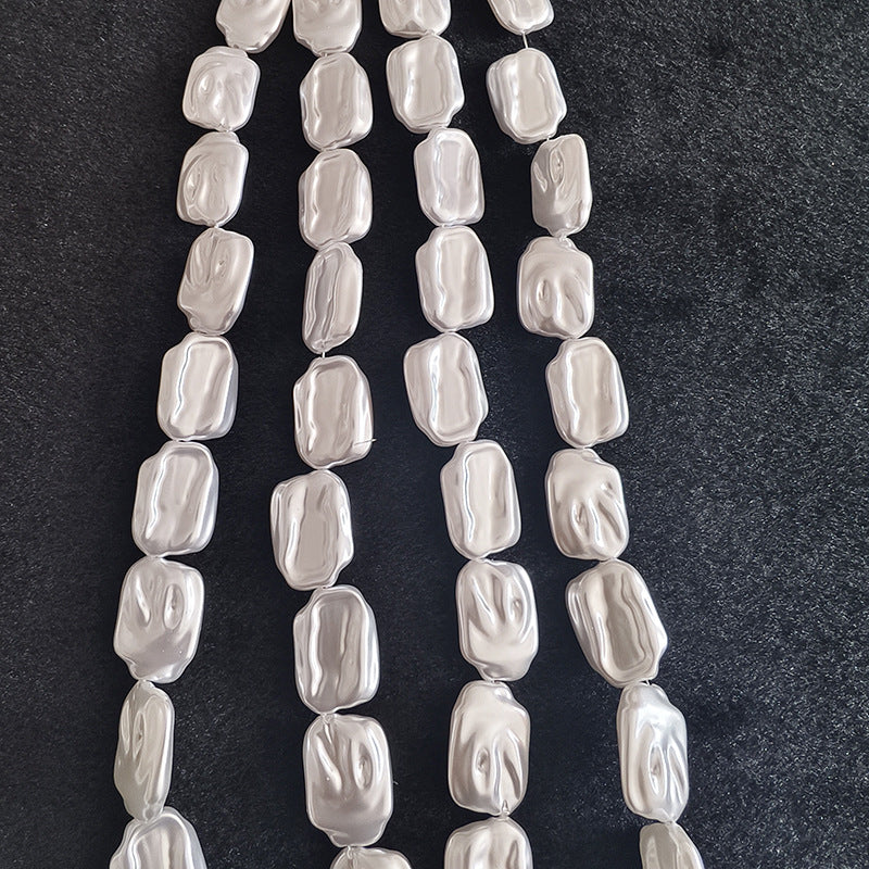 Irregular Imitation Pearl Beads With Stoving Varnish, Baroque Style Loose Beads For Jewelry Making