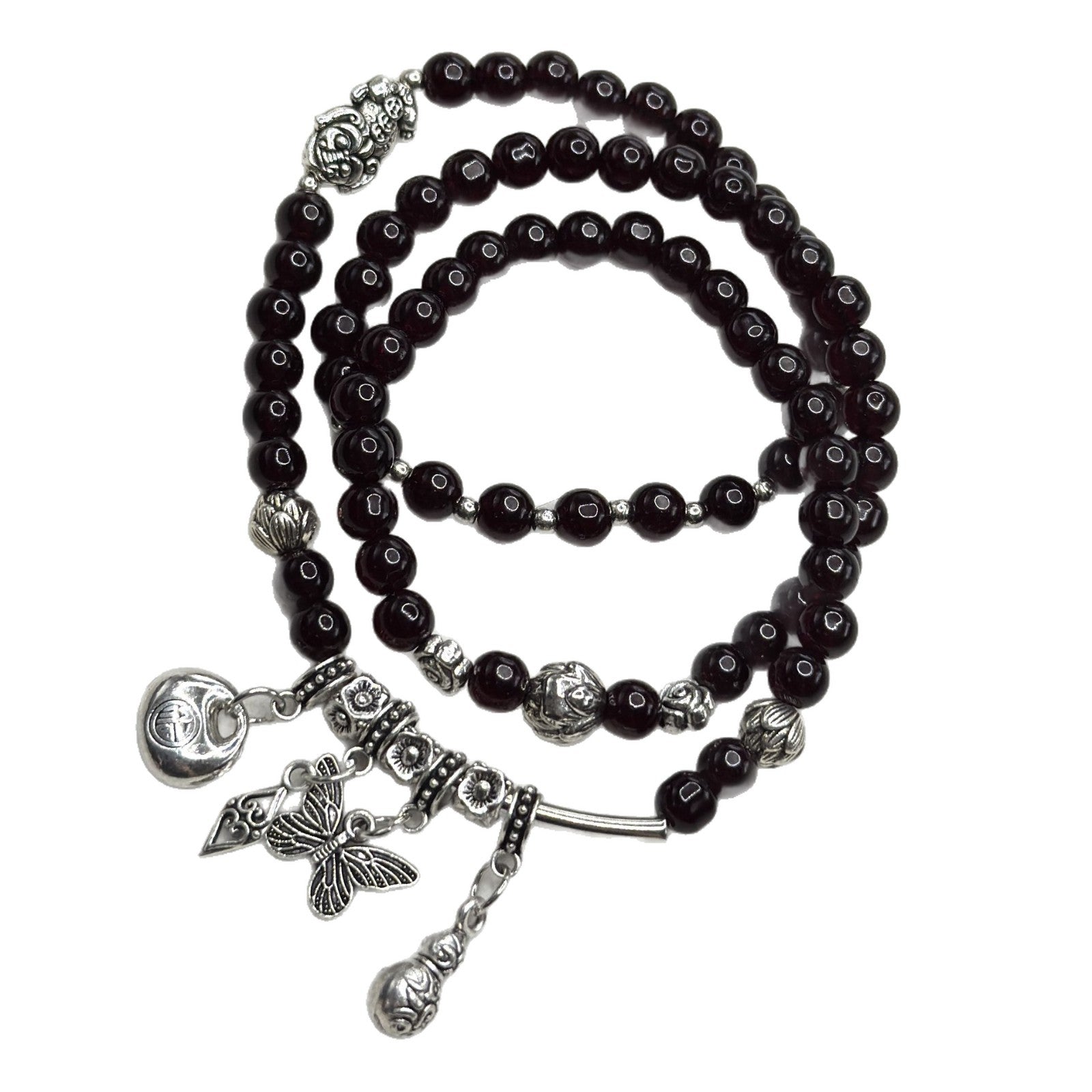 Butterfly Beading Bracelet For Women In Silver With Glass Beads, Perfect For Festival Wear
