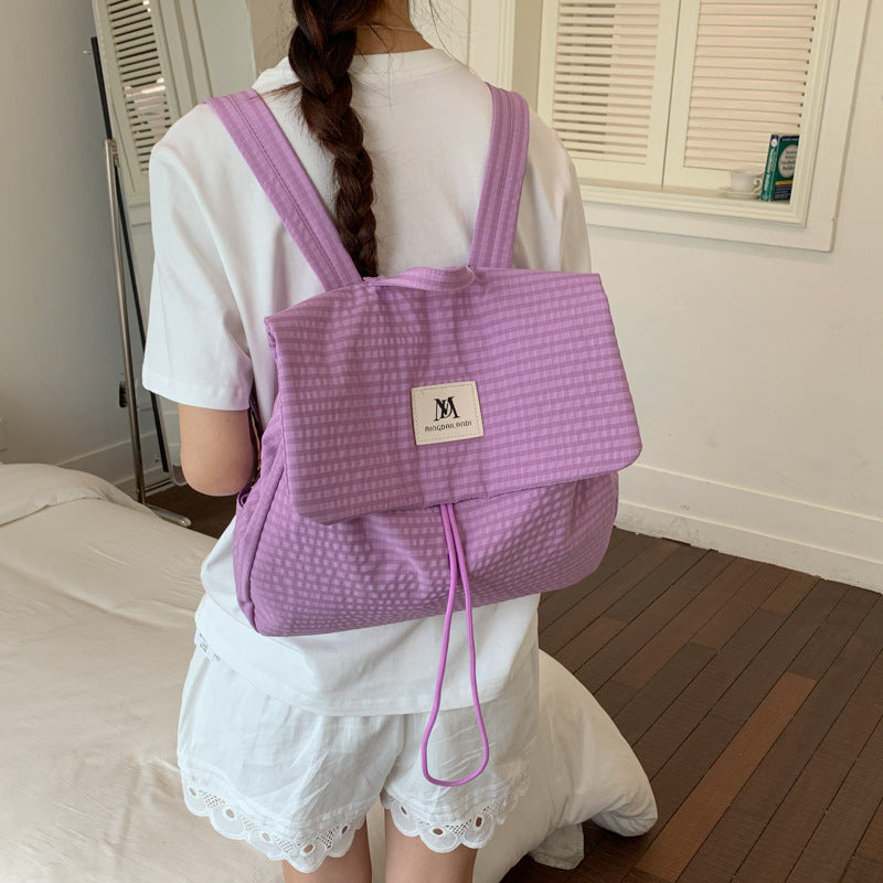 Breathable Letter Pattern Nylon Ladies Backpack For  Spring And Summer