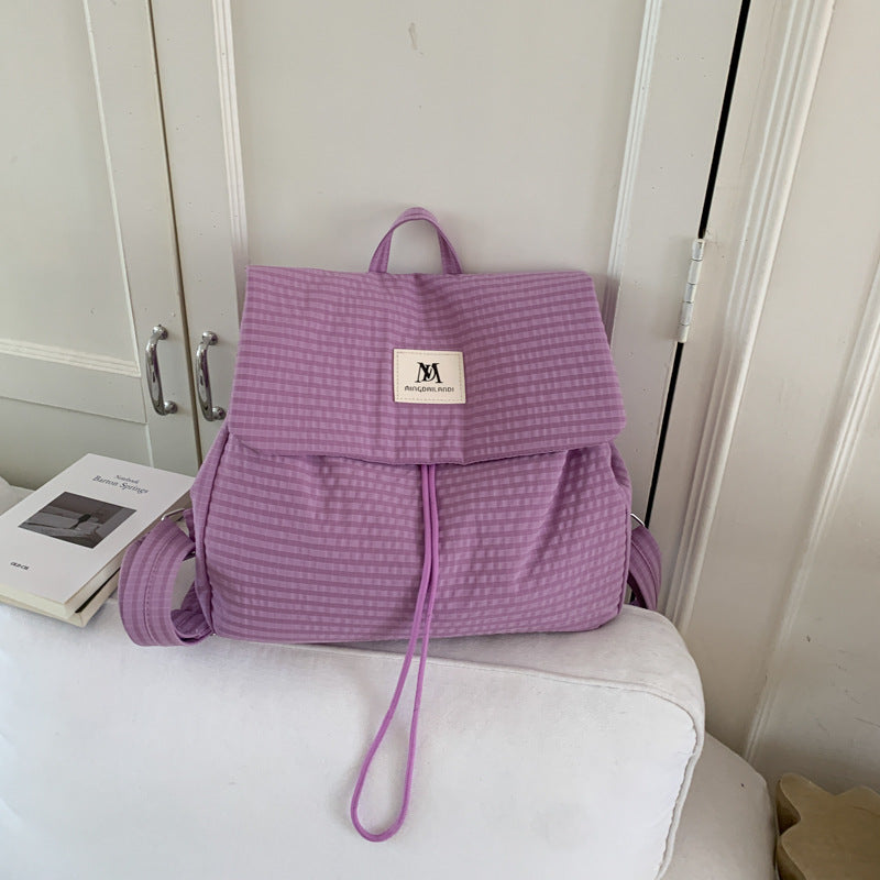 Breathable Letter Pattern Nylon Ladies Backpack For  Spring And Summer