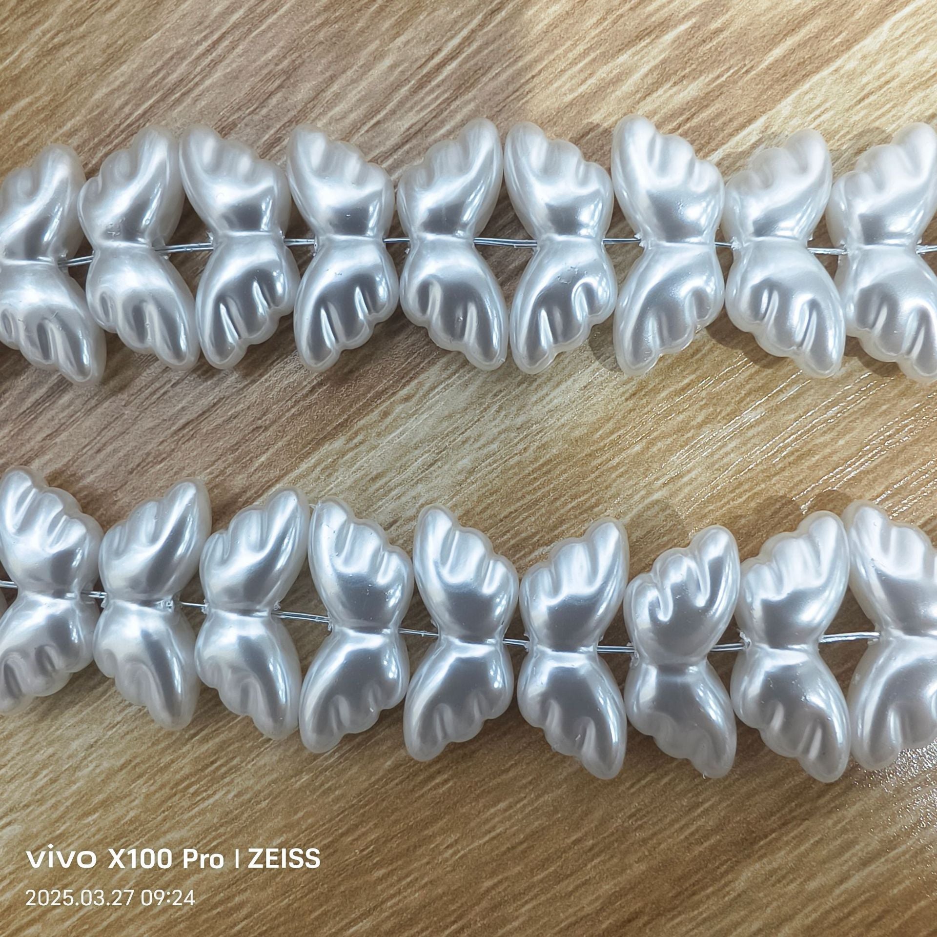 Angel Wings Plastic Beads With Artificial Pearl Inlay Featuring Stoving Varnish Craft In Baroque Style