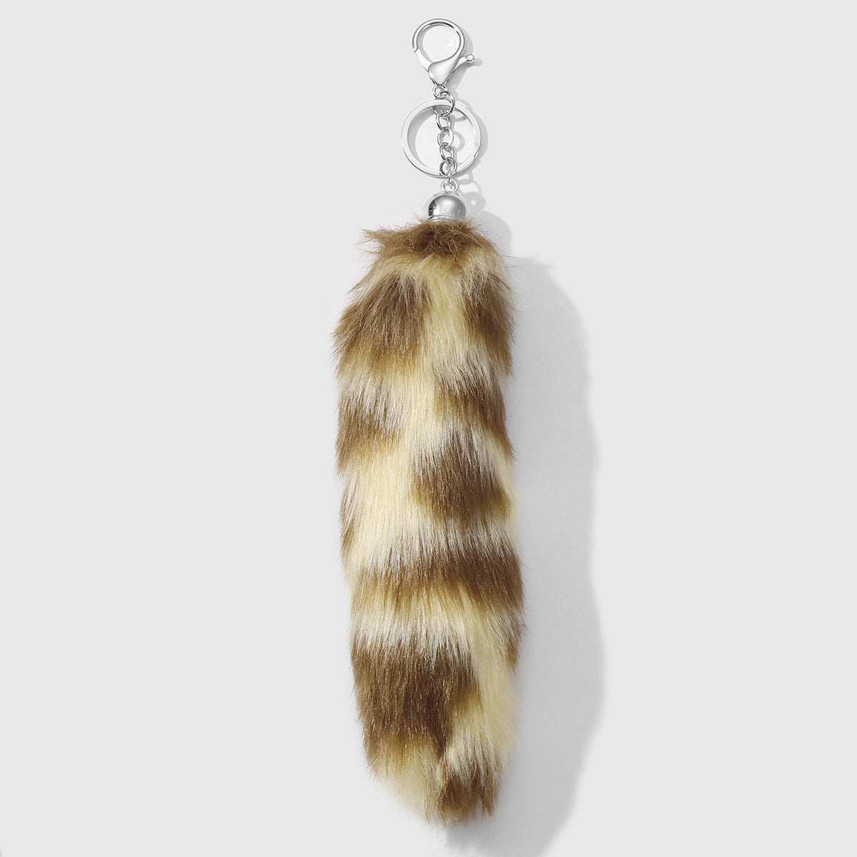 Leopard Print Key Chain In Multicolor Featuring Durable Polyester Material