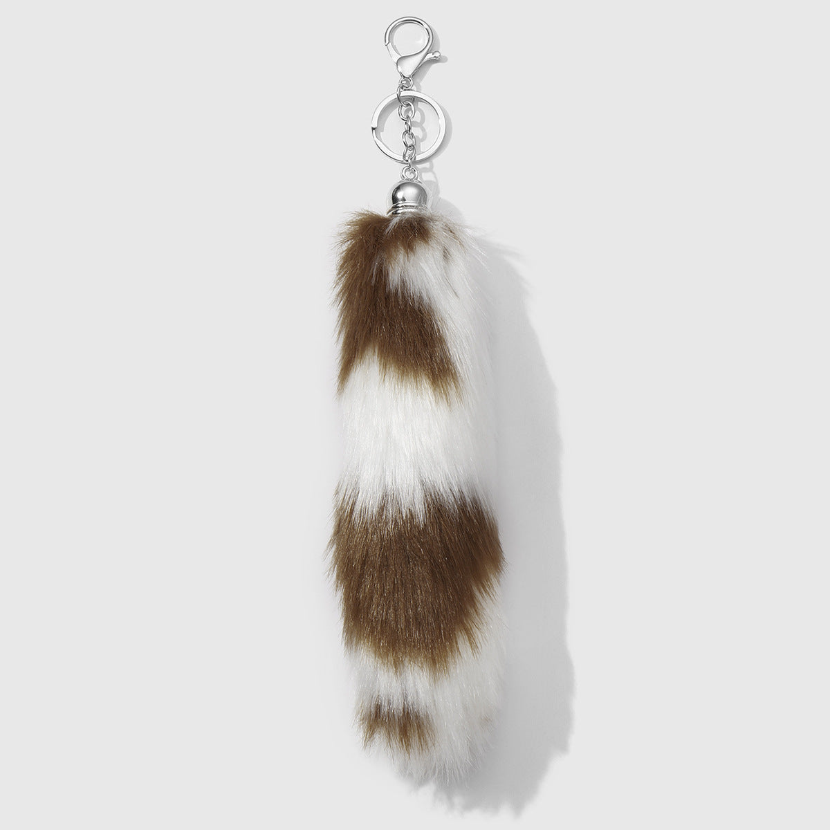 Leopard Print Key Chain In Multicolor Featuring Durable Polyester Material