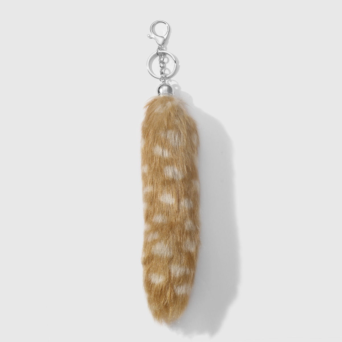 Leopard Print Key Chain In Multicolor Featuring Durable Polyester Material