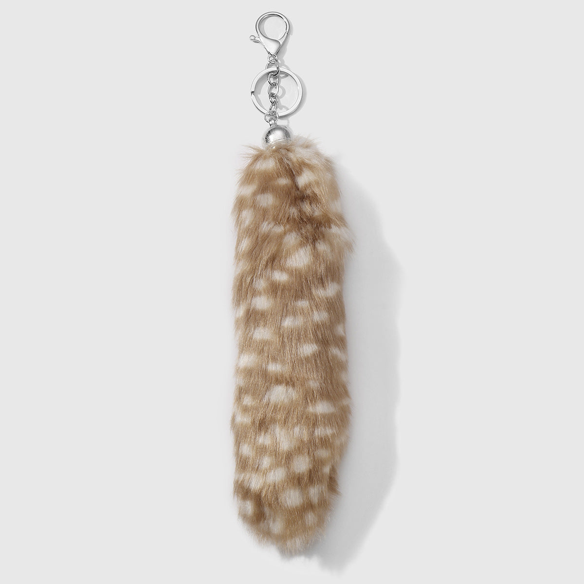 Leopard Print Key Chain In Multicolor Featuring Durable Polyester Material