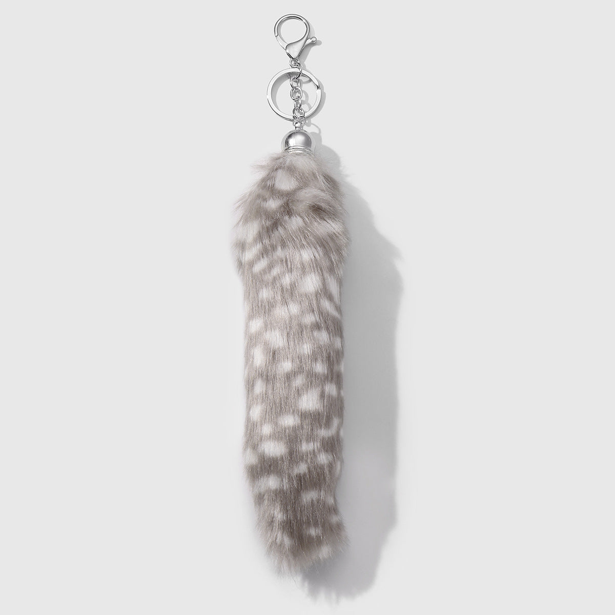 Leopard Print Key Chain In Multicolor Featuring Durable Polyester Material