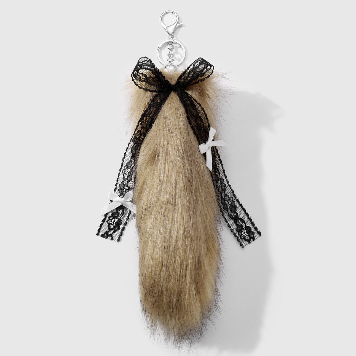 Leopard Print Key Chain In Multicolor Featuring Durable Polyester Material