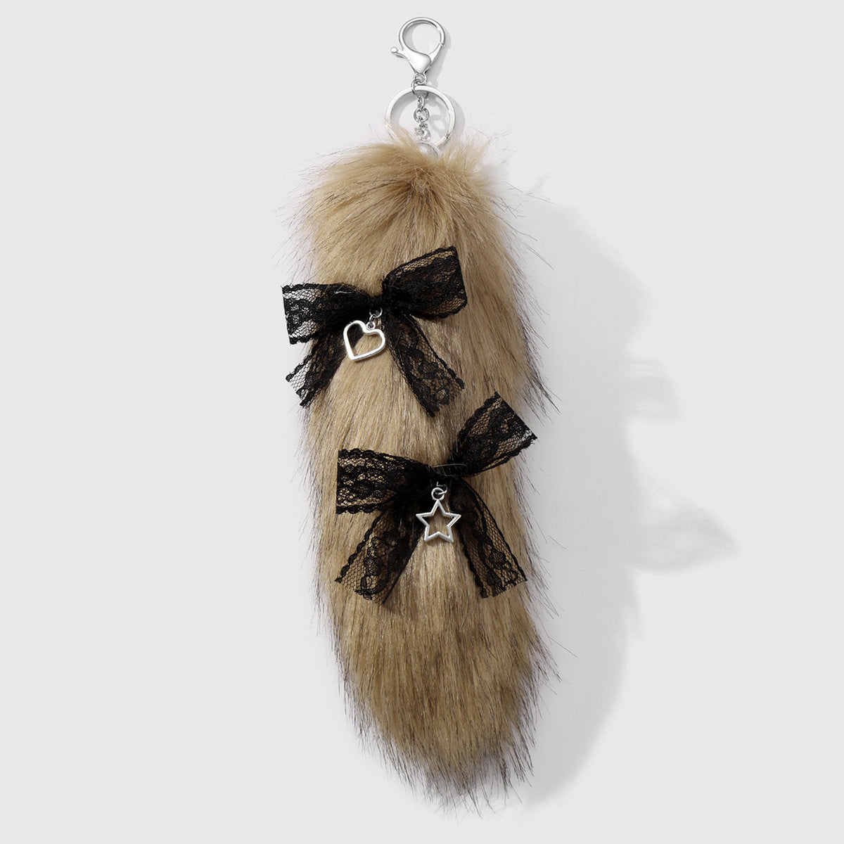 Leopard Print Key Chain In Multicolor Featuring Durable Polyester Material