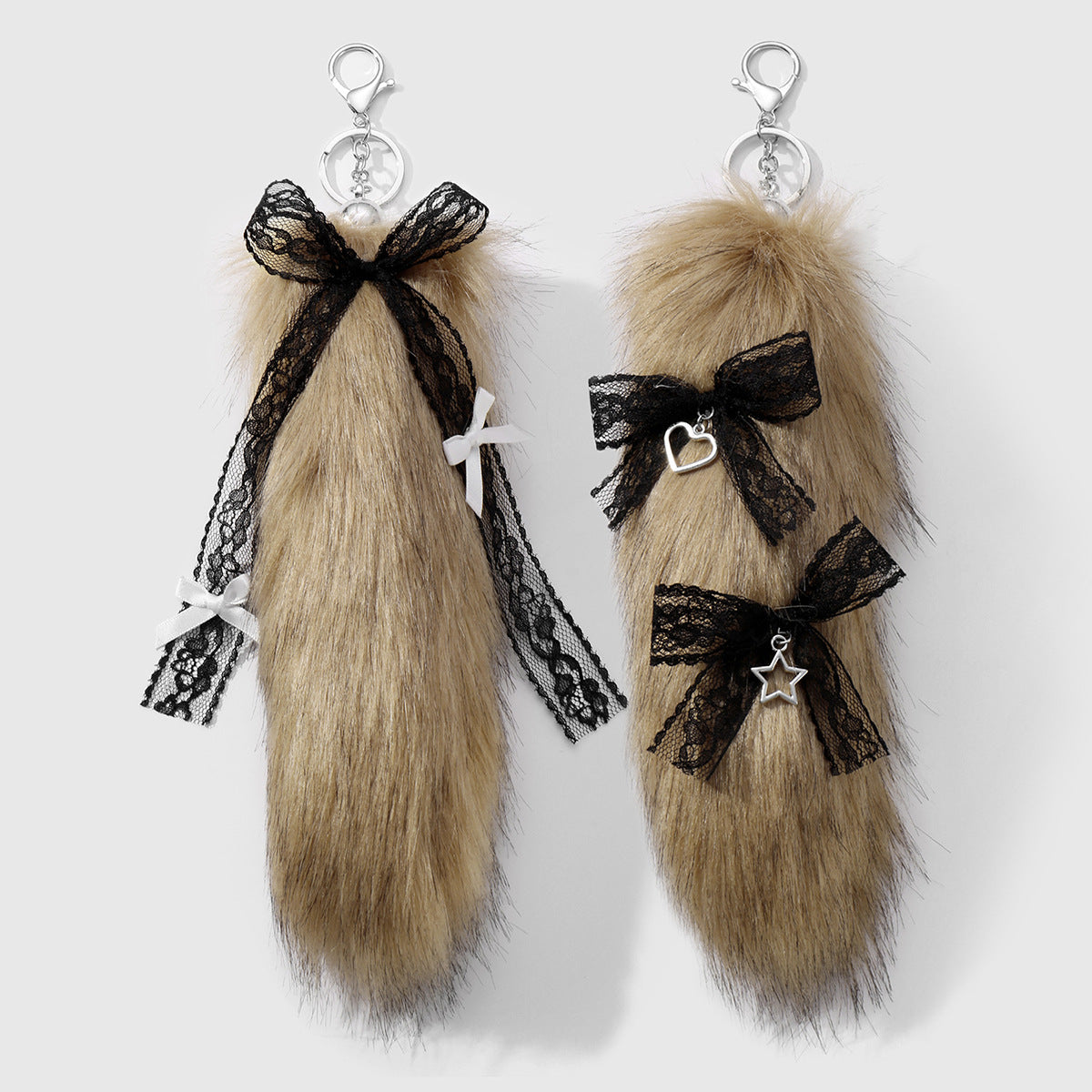 Leopard Print Key Chain In Multicolor Featuring Durable Polyester Material