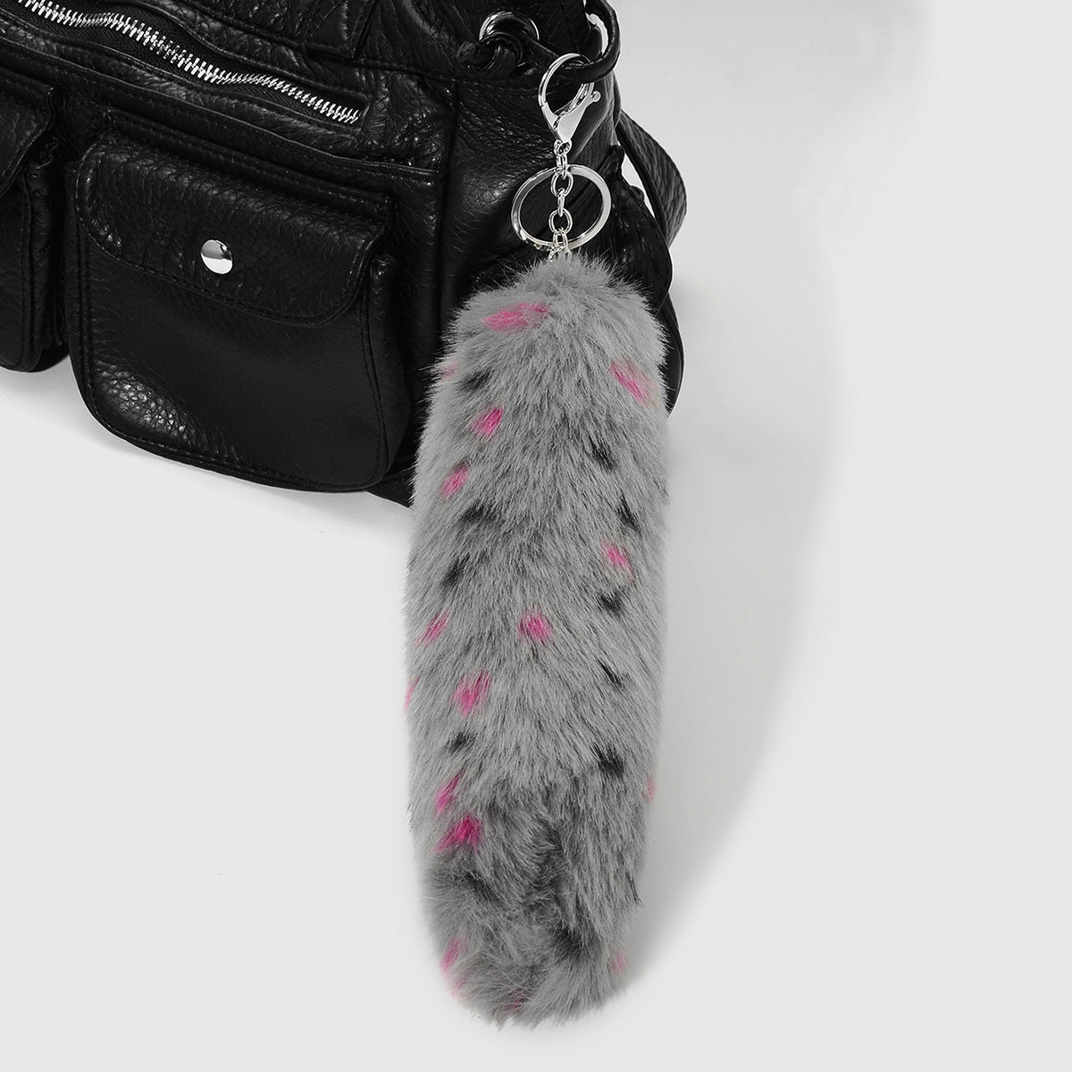Multicolor Plush Animal Key Chain Featuring Soft Material For Stylish And Durable Use