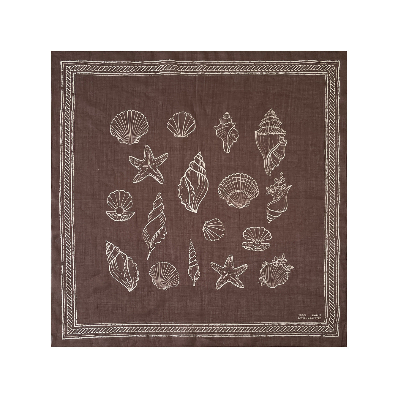 French Style Conch Linen Silk Scarf For Women In Light Blue, Perfect For Spring