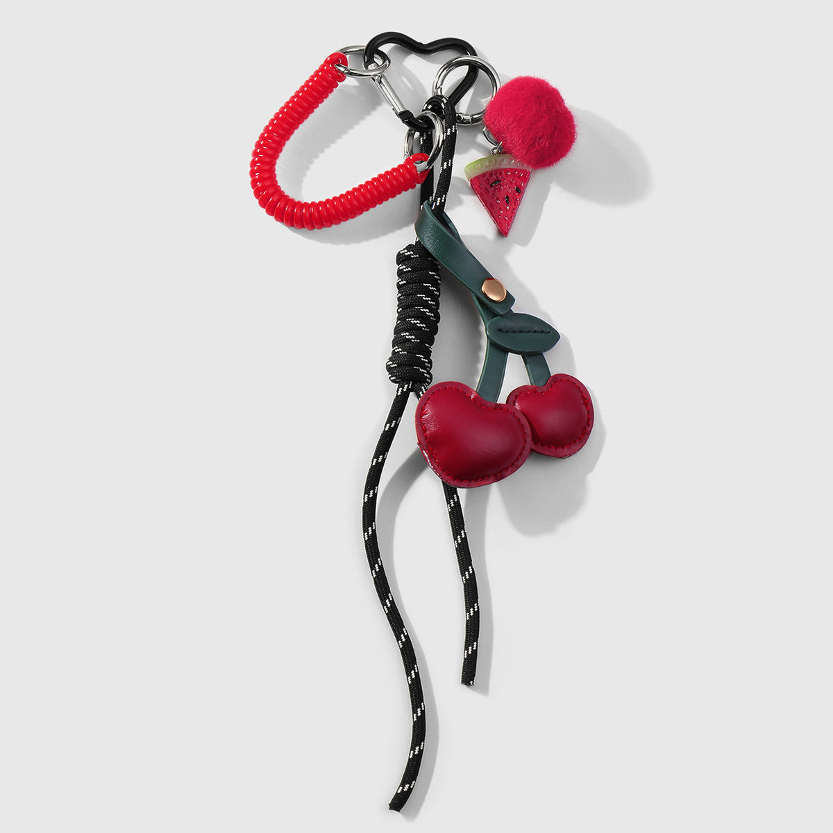 Heart Shape Key Chain In Red Featuring Durable Alloy Material