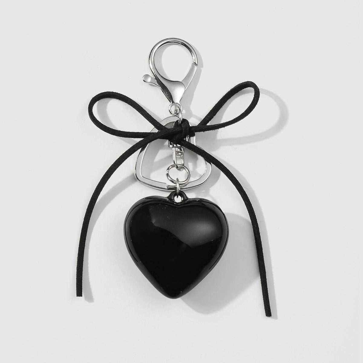 Devil's Eye Key Chain In Dyed Black Featuring Durable Alloy Material