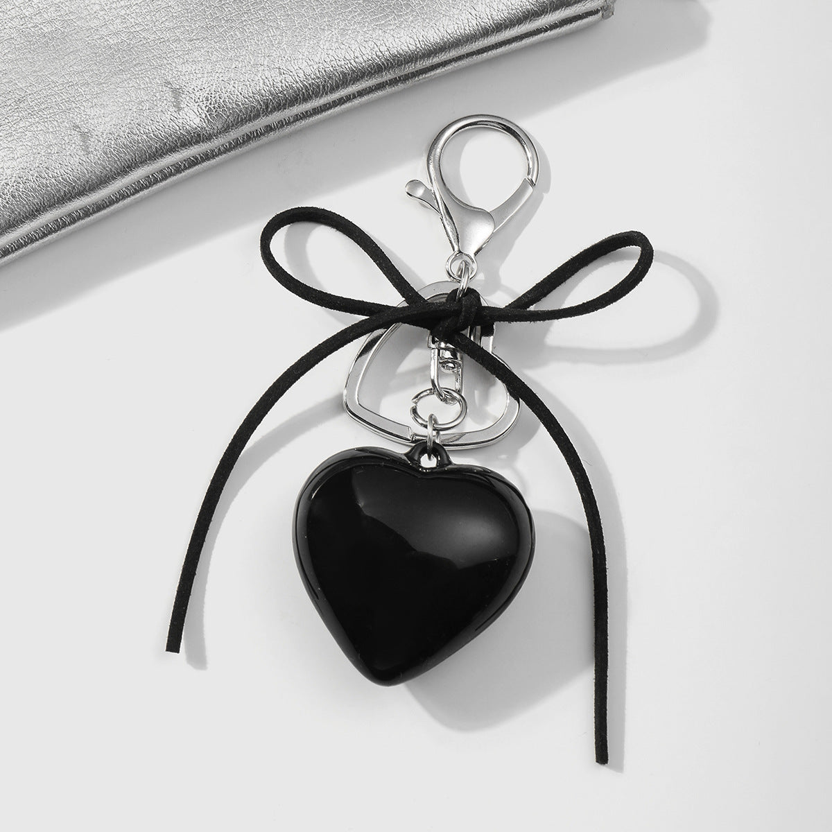 Devil's Eye Key Chain In Dyed Black Featuring Durable Alloy Material