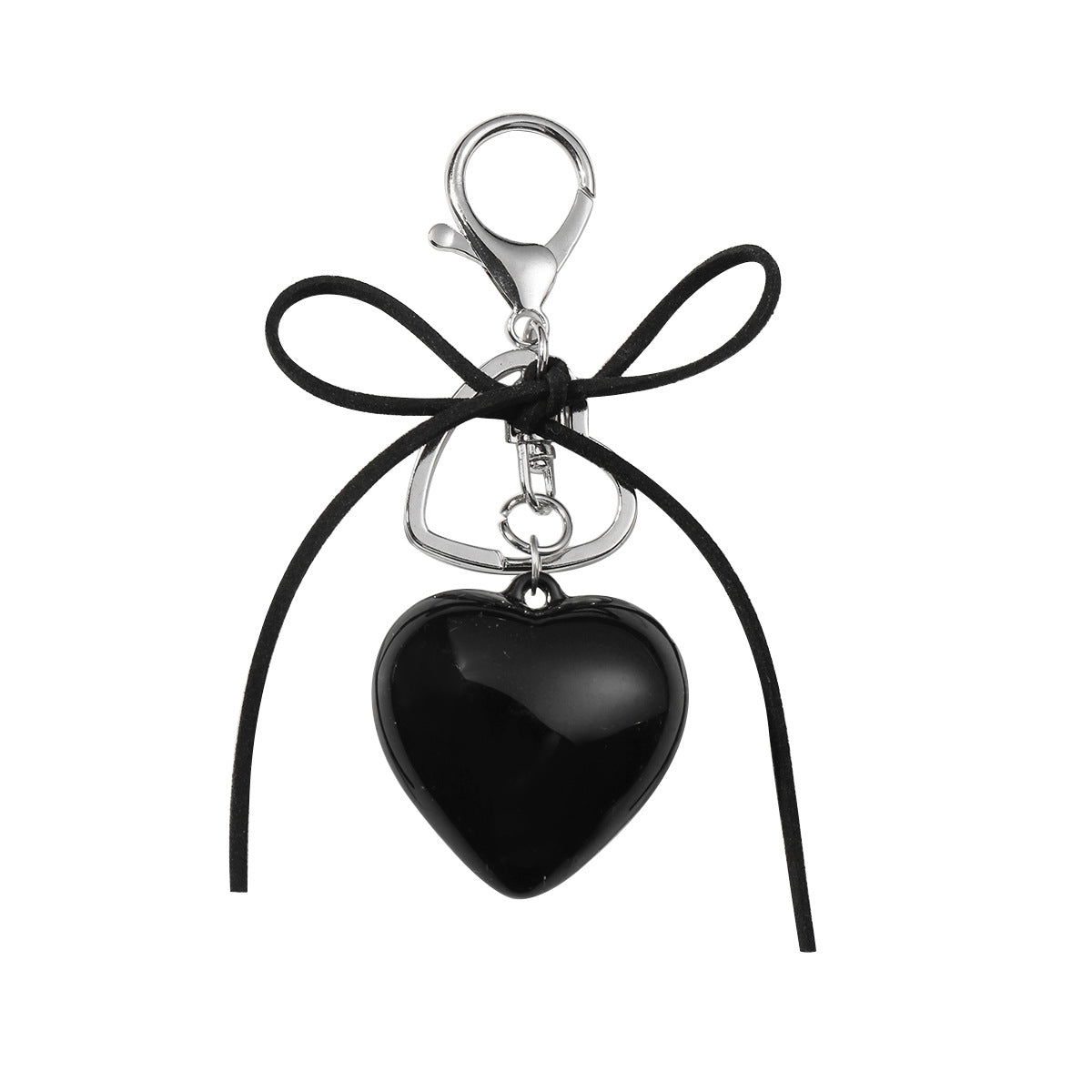 Devil's Eye Key Chain In Dyed Black Featuring Durable Alloy Material