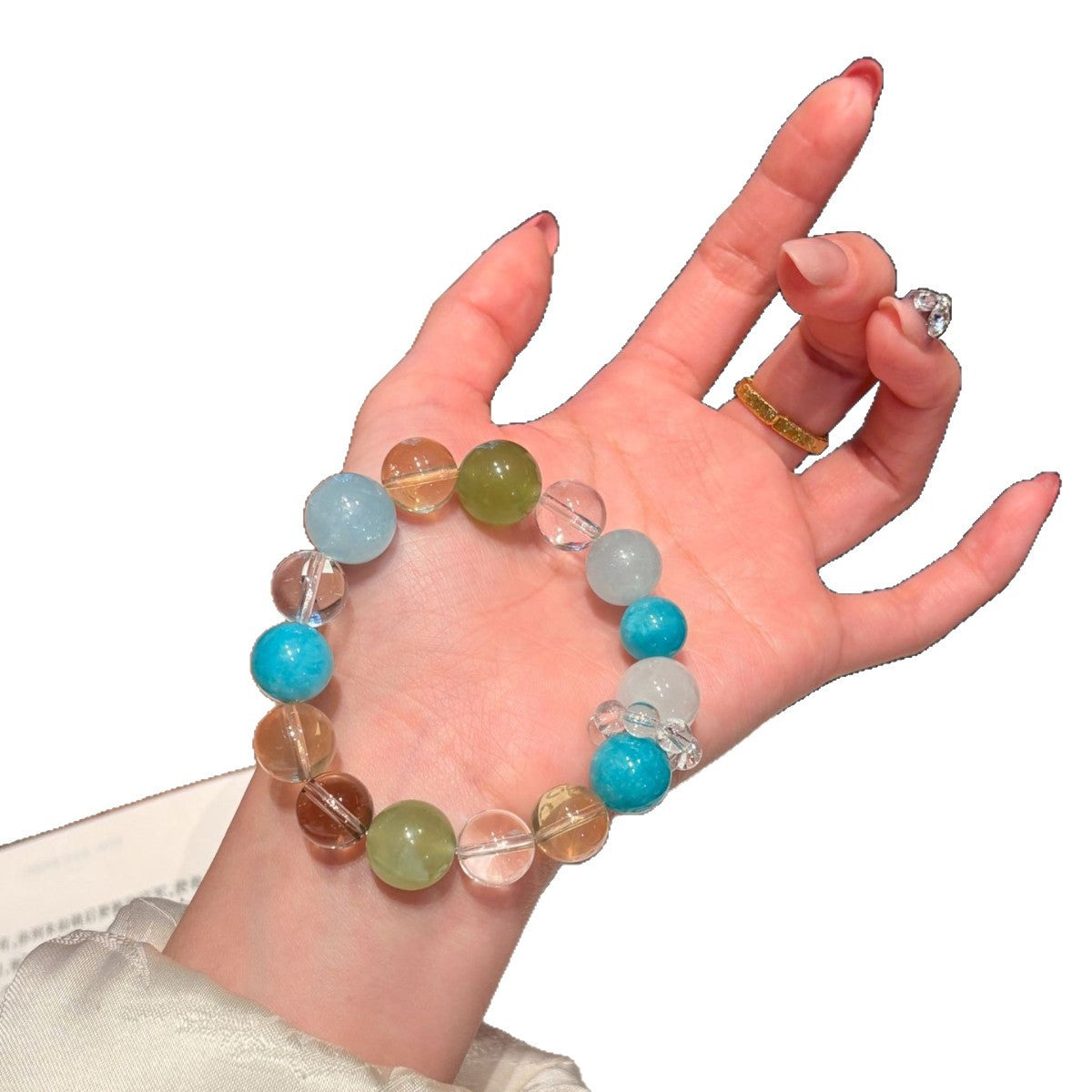 Lemon Beading Amazonite Bracelet For Women In Yellow, Perfect For Wedding Occasions