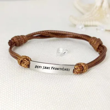 Simple Style Geometric Customization Laser Engraving 304 Stainless Steel Rope Woven Chain String Bracelets Wholesale