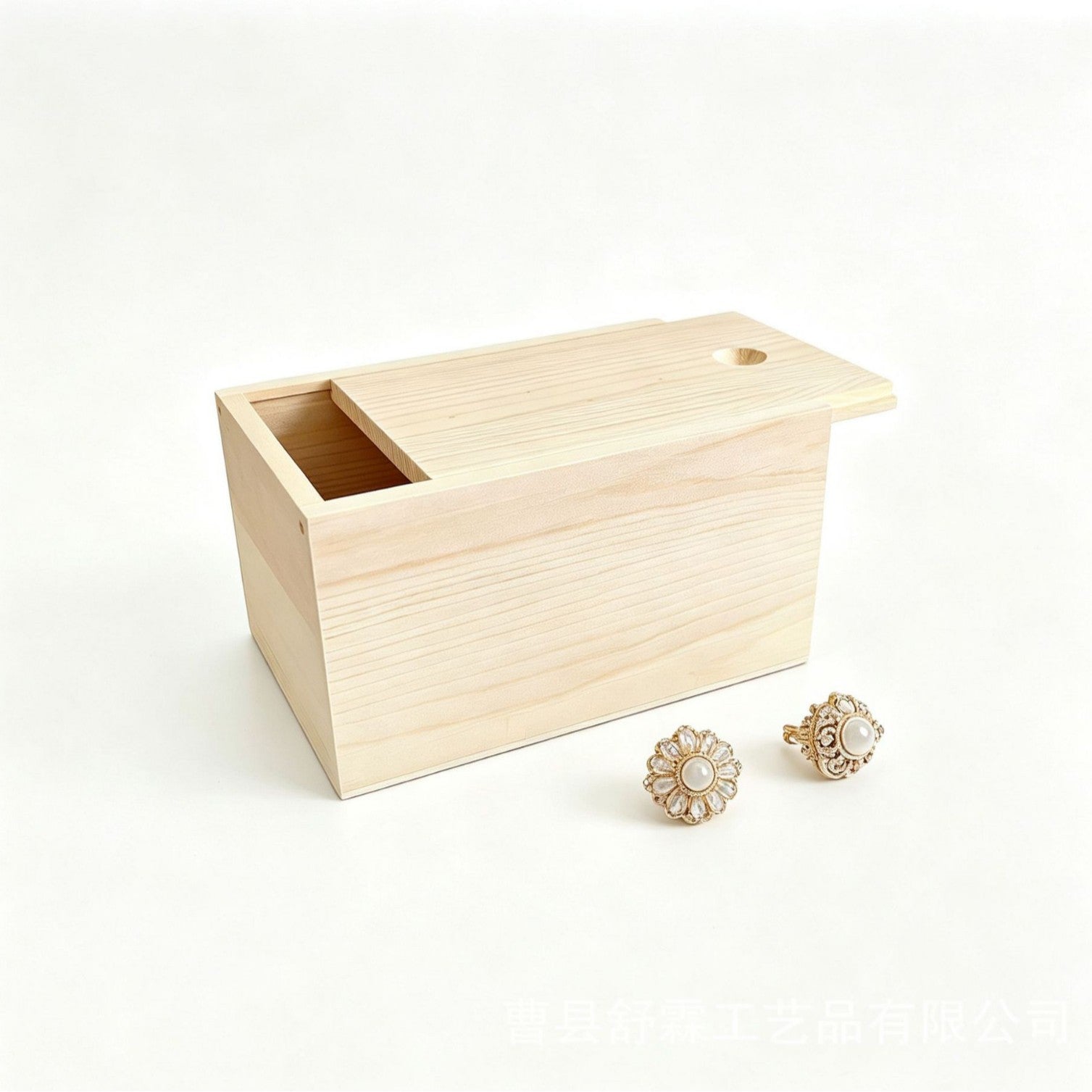 Modern Style Solid Wood Storage Box In Solid Color For Organized Living