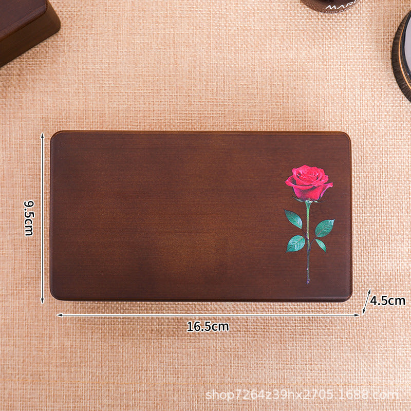 Anime Solid Wood Jewelry Box Featuring Elegant Design For Secure Storage