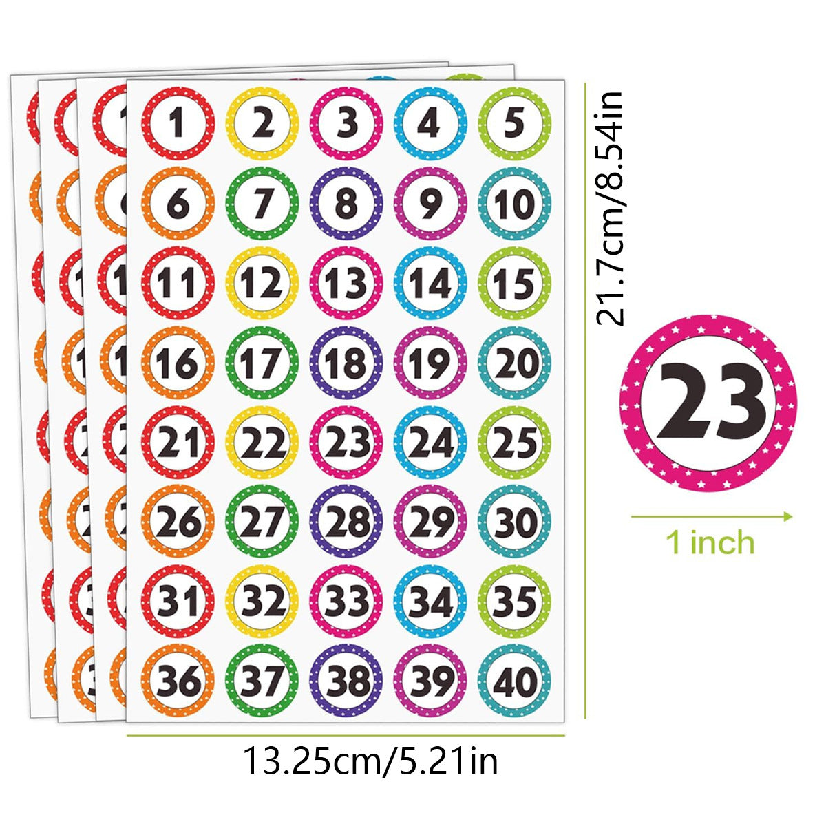 40pcs Number Copper Plate Stickers For School Use, Durable And Easy To Apply