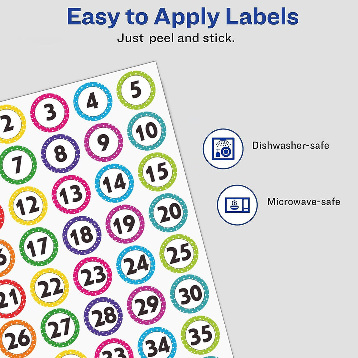 40pcs Number Copper Plate Stickers For School Use, Durable And Easy To Apply