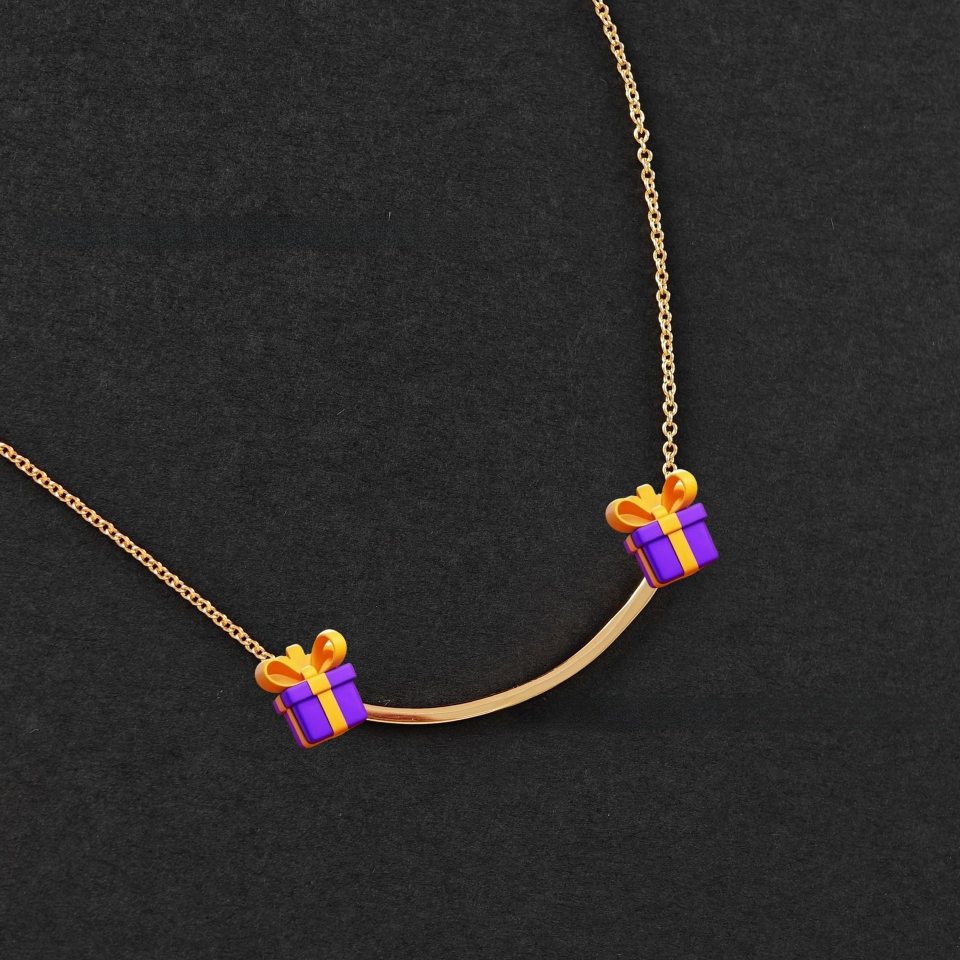 Heart Shape Pendant Necklace For Women In Rose Gold Featuring 18K Real Gold Plated Electroplated V Gold With Rhinestones