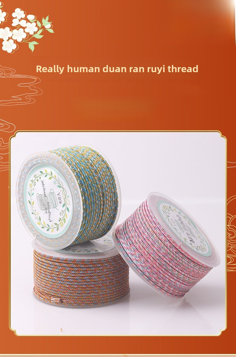 Ink Painting Nylon Cord String Rope With Hole Size 2~2.9mm Featuring Knitting Craft For Jewelry Making