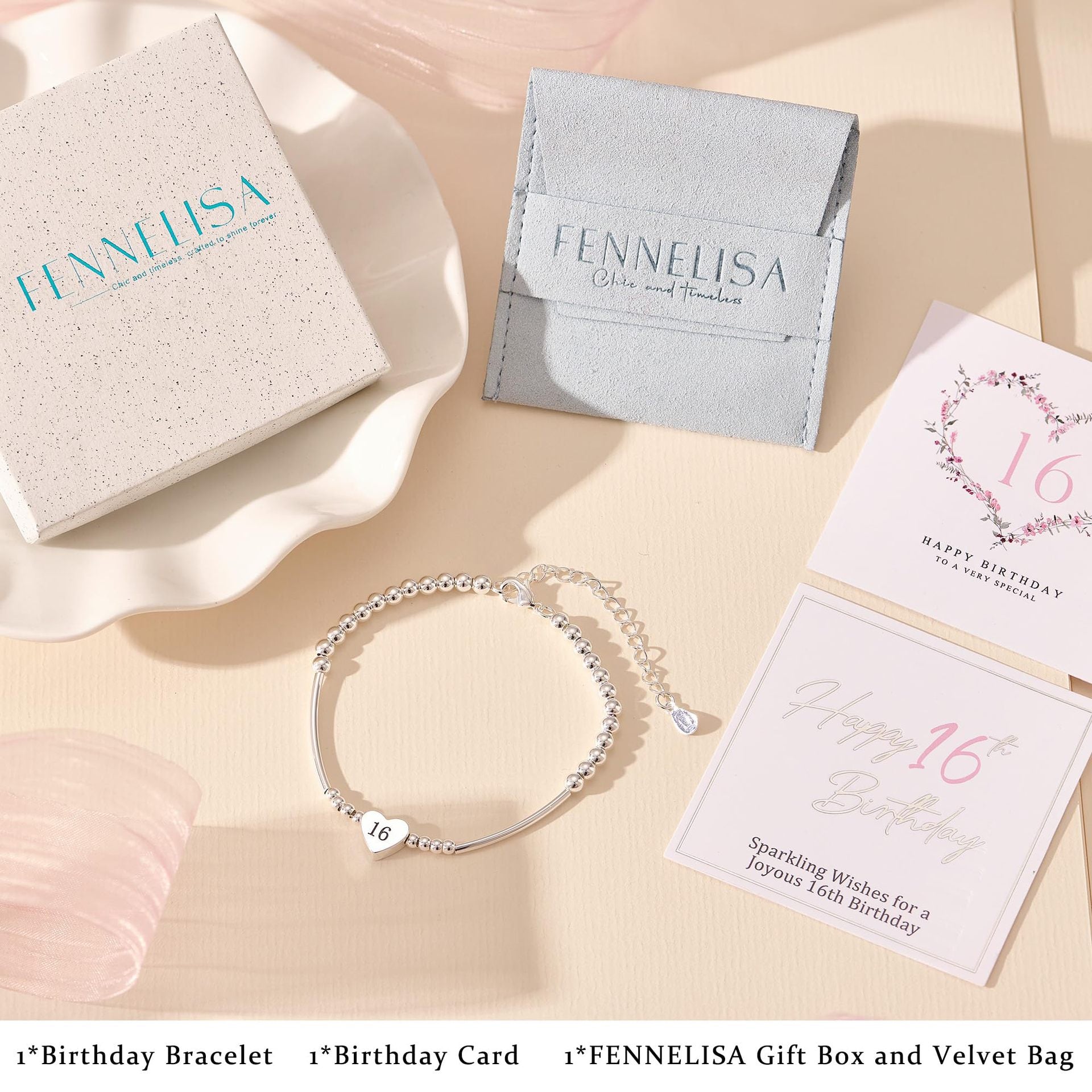 Heart Shape Beaded Bracelet For Women In Simple Style, Stainless Steel With Electroplated Gold Plating