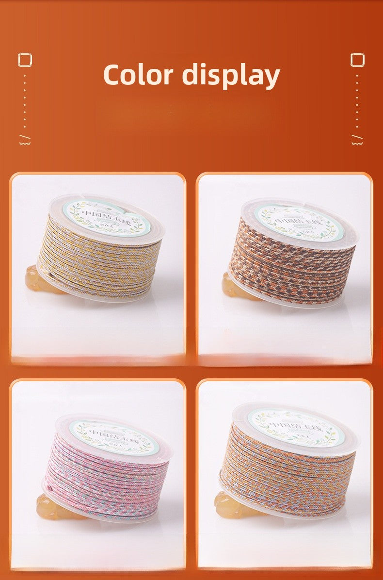 Ink Painting Nylon Cord String Rope With Hole Size 2~2.9mm Featuring Knitting Craft For Jewelry Making